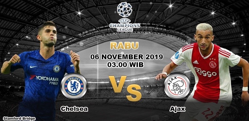 Prediksi pertandingan Chelsea Vs Ajax 06 November 2019
