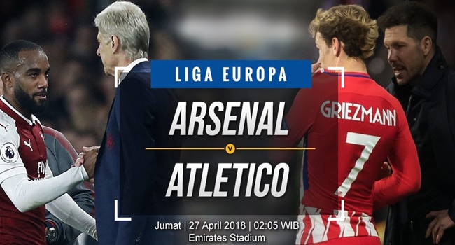 Jelang Liga Europa : Arsenal Vs Atletico Madrid 